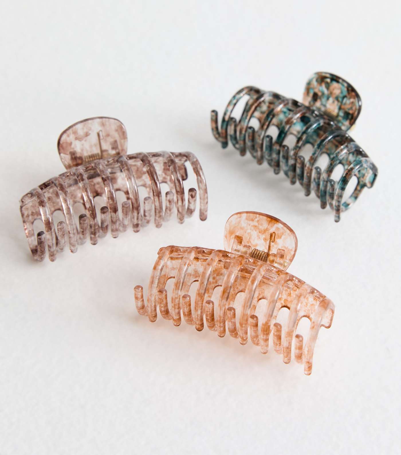 3 Pack Flecked Mini Hair Claw Clips Image 2