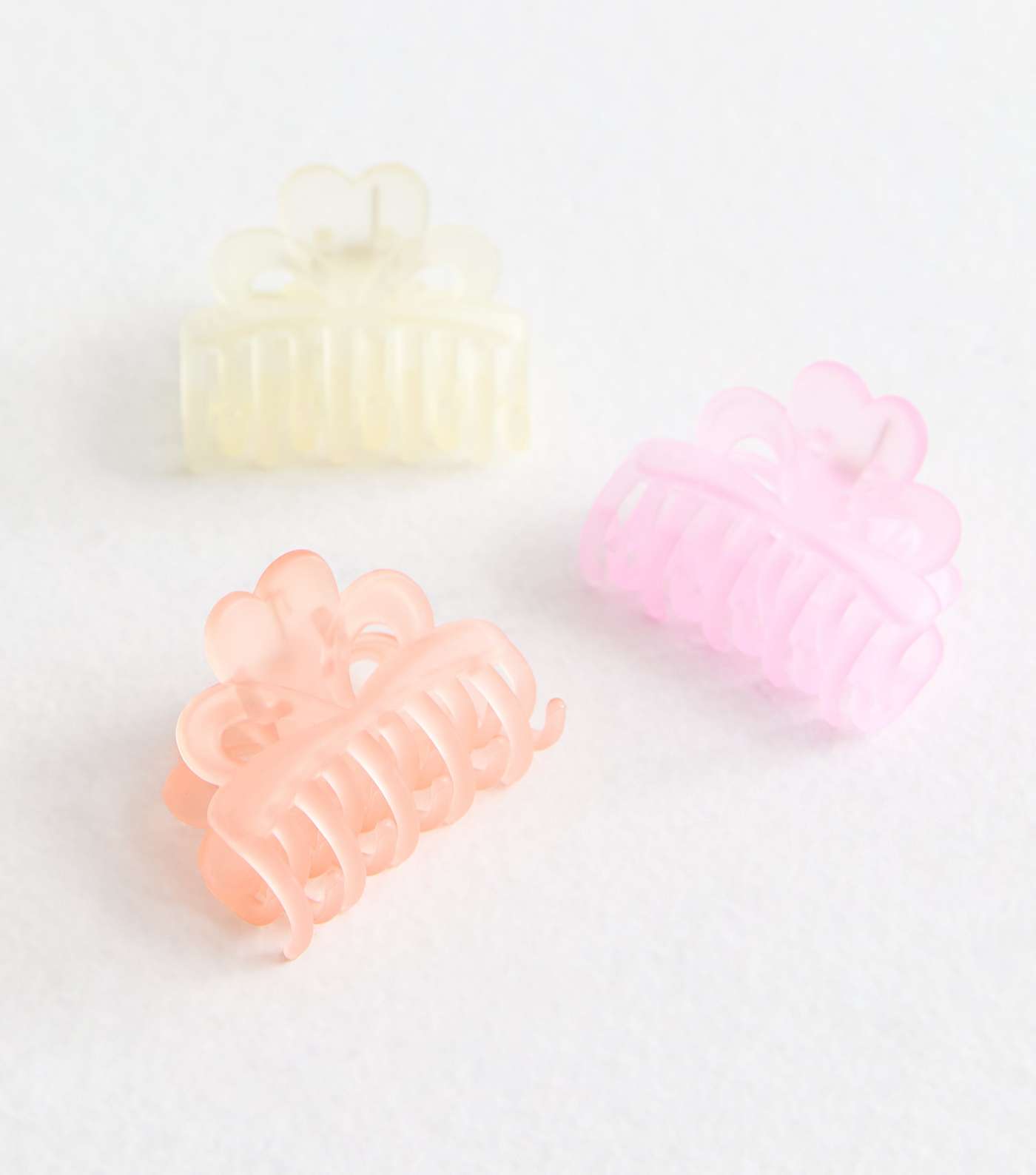 3 Pack Small Frosted Hair Claw Clips Image 2