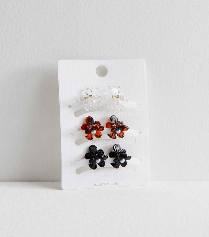 6 Pack Mini Flower Hair Claw Clips