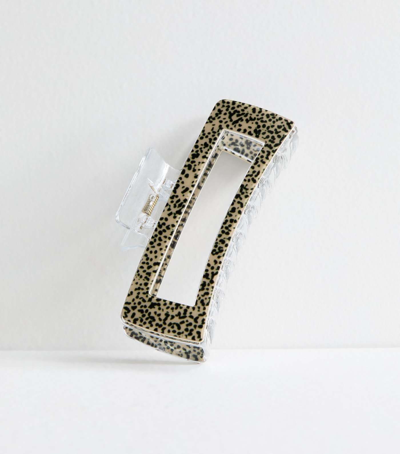 Black Animal Print Extra Large Hair Claw Clip Image 2
