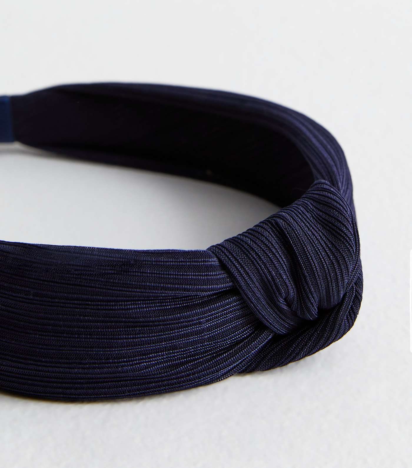 Navy Ribbed Knot Headband Image 3