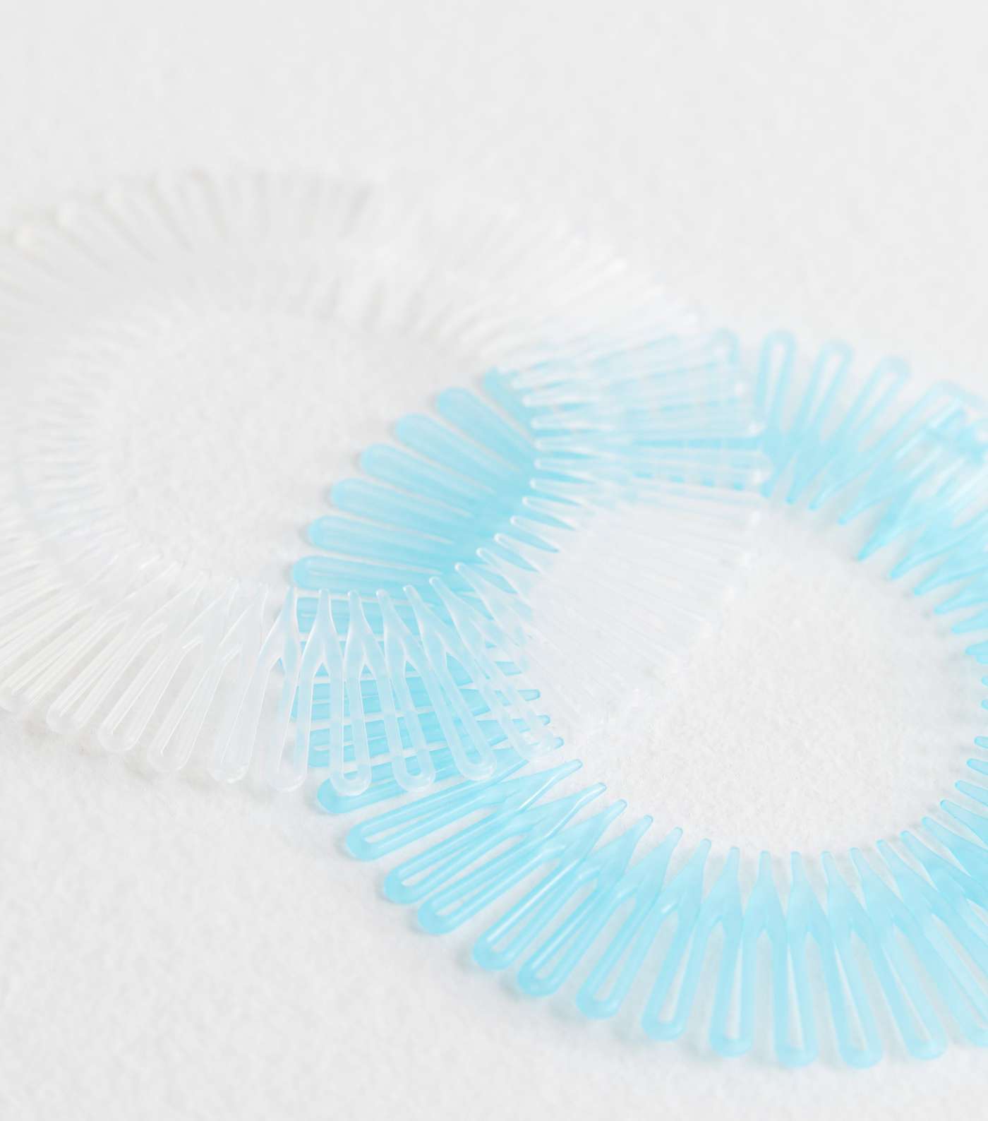2 Pack Clear and Blue Stretch Comb Headbands Image 2
