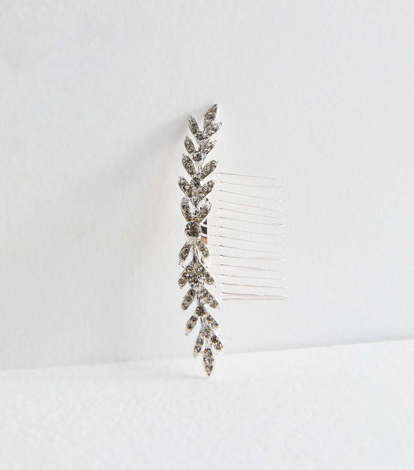 Gem Studded Leaf Comb Hair Clip Image 2