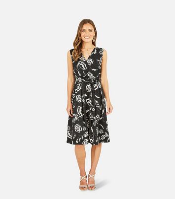 Mela black 2024 floral dress