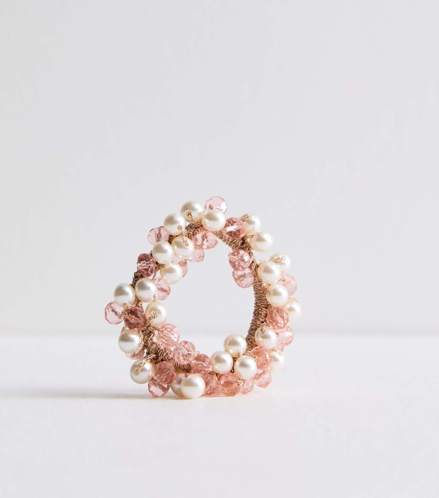Pink Bead and Faux Pearl Hairband  Image 2