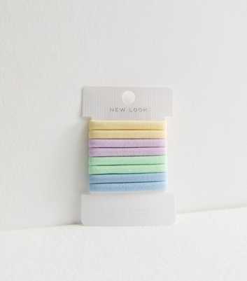 Multicolour 8 Pack Towelling Hair Bands 