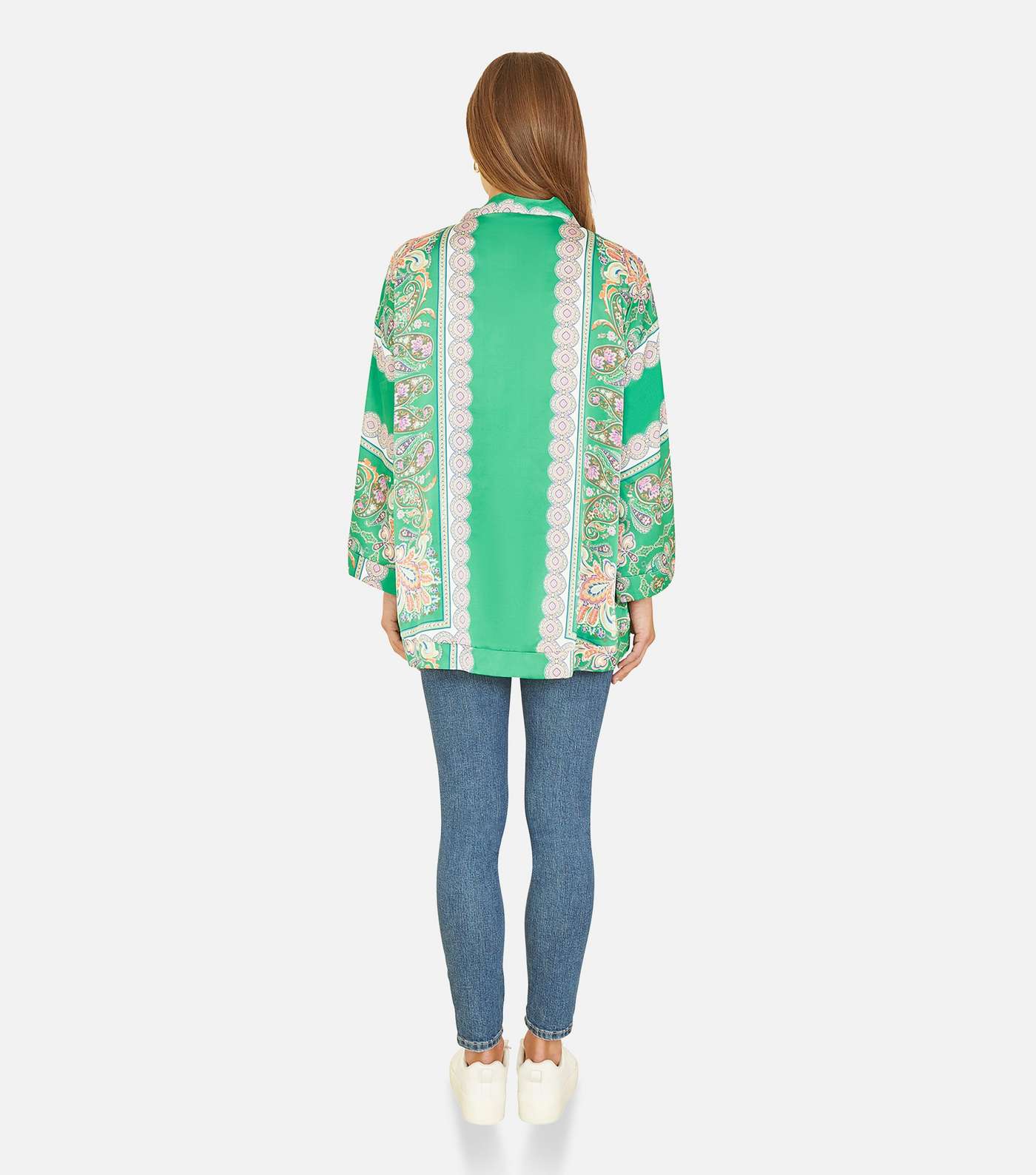 Mela Green Paisley Print Kimono Image 3