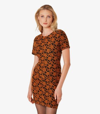 Rust shop rose dress