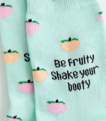 Green Be Fruity Tube Socks New Look