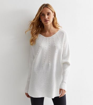 Faux hotsell pearl sweater