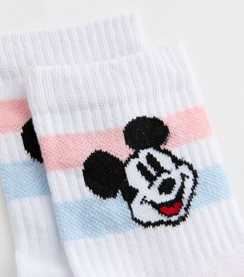 White Mickey Mouse Socks New Look