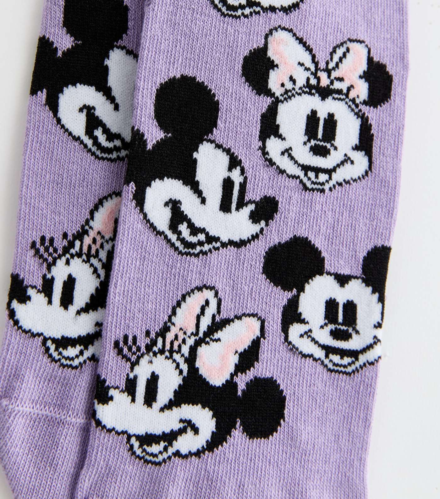 Purple Disney Mickey and Minnie Mouse Socks Image 2