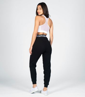 Pineapple Black Double Band Joggers New Look