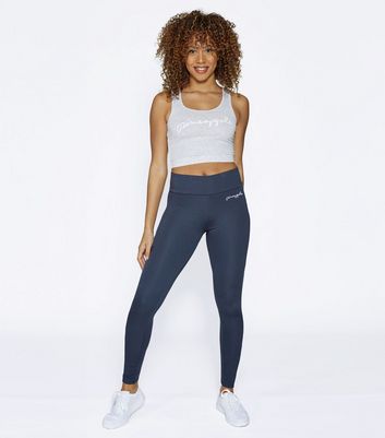 Blue leggings new clearance look