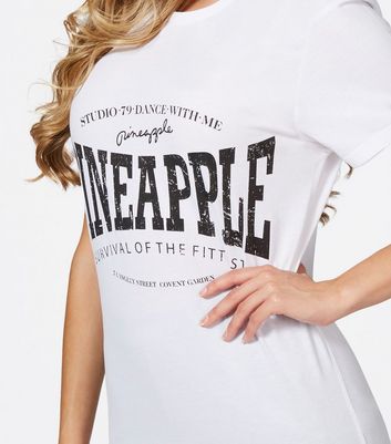 Pineapple White Cotton Logo T-Shirt New Look