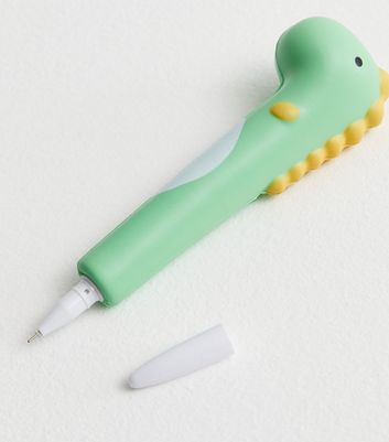 Light Green Dinosaur Padded Pen New Look