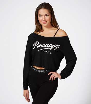 Pineapple Black Off Shoulder Crop Top