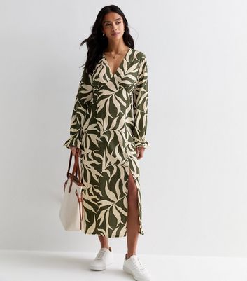 New look leaf outlet print dress