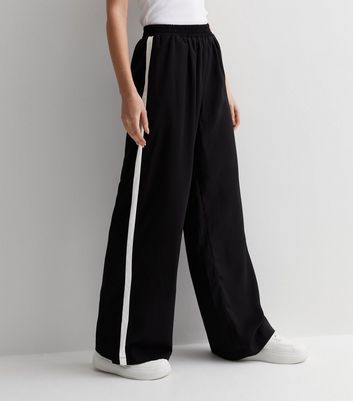 Wide leg trousers cheap with stripe down side