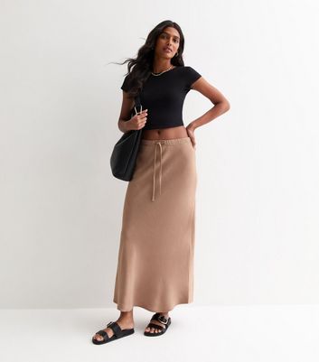 Drawstring skirt midi best sale