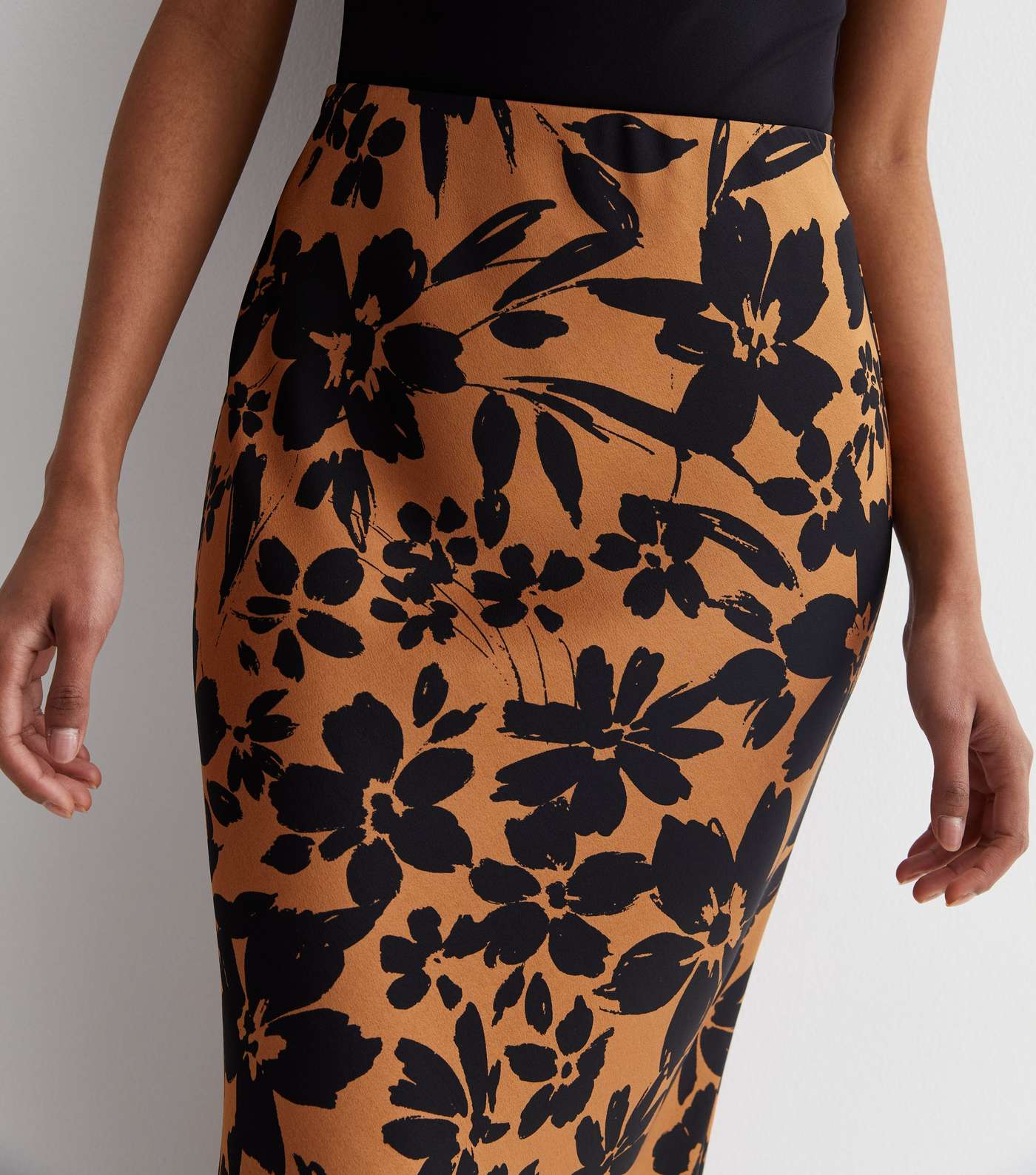 Bloom Print Satin Midi Skirt  Image 3