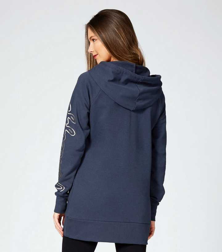 Women's Mocha Longline Hoodie with Gold Logo | Pineapple Leisurewear