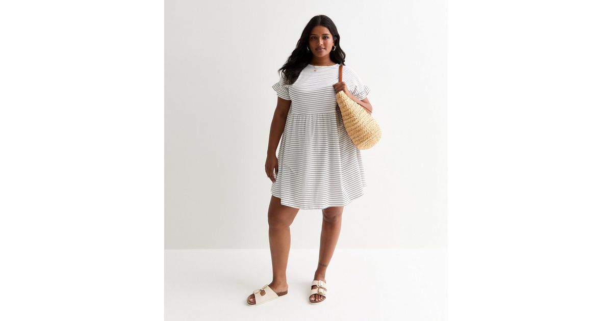Grove Cotton Blend Stripe Smock Mini Dress main image 0