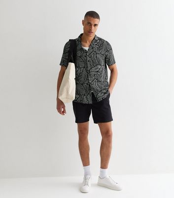 Men's Black Regular Fit Chino Shorts New Look