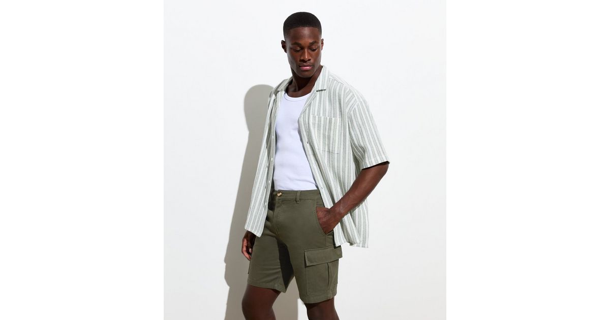 Khaki Regular Fit Cargo Shorts New Look
