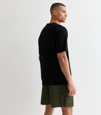 Men's Khaki Drawstring Tech Relaxed Fit Cargo Shorts New Look