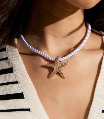 Starfish necklace gold sale