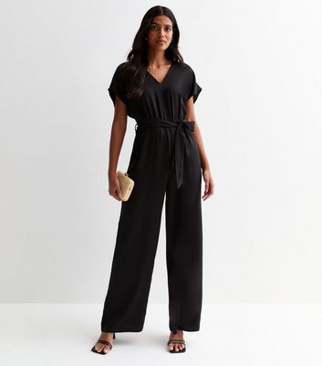 Black shops jumpsuit short leg