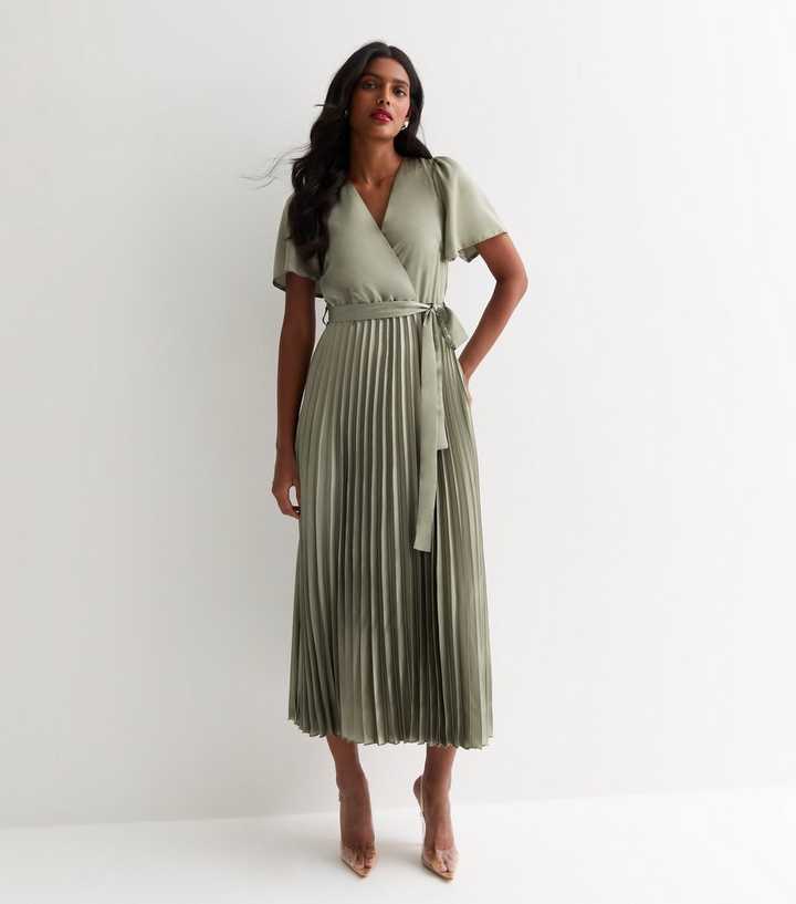 pleated dress new look Pleated Dress New Look Curve Wrap Dress ASOS DESIGN Curve Twist Detail Wrap Front Pleated Midi