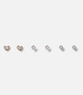 Muse 3-Pack Cubic Zirconia Stud Earrings 