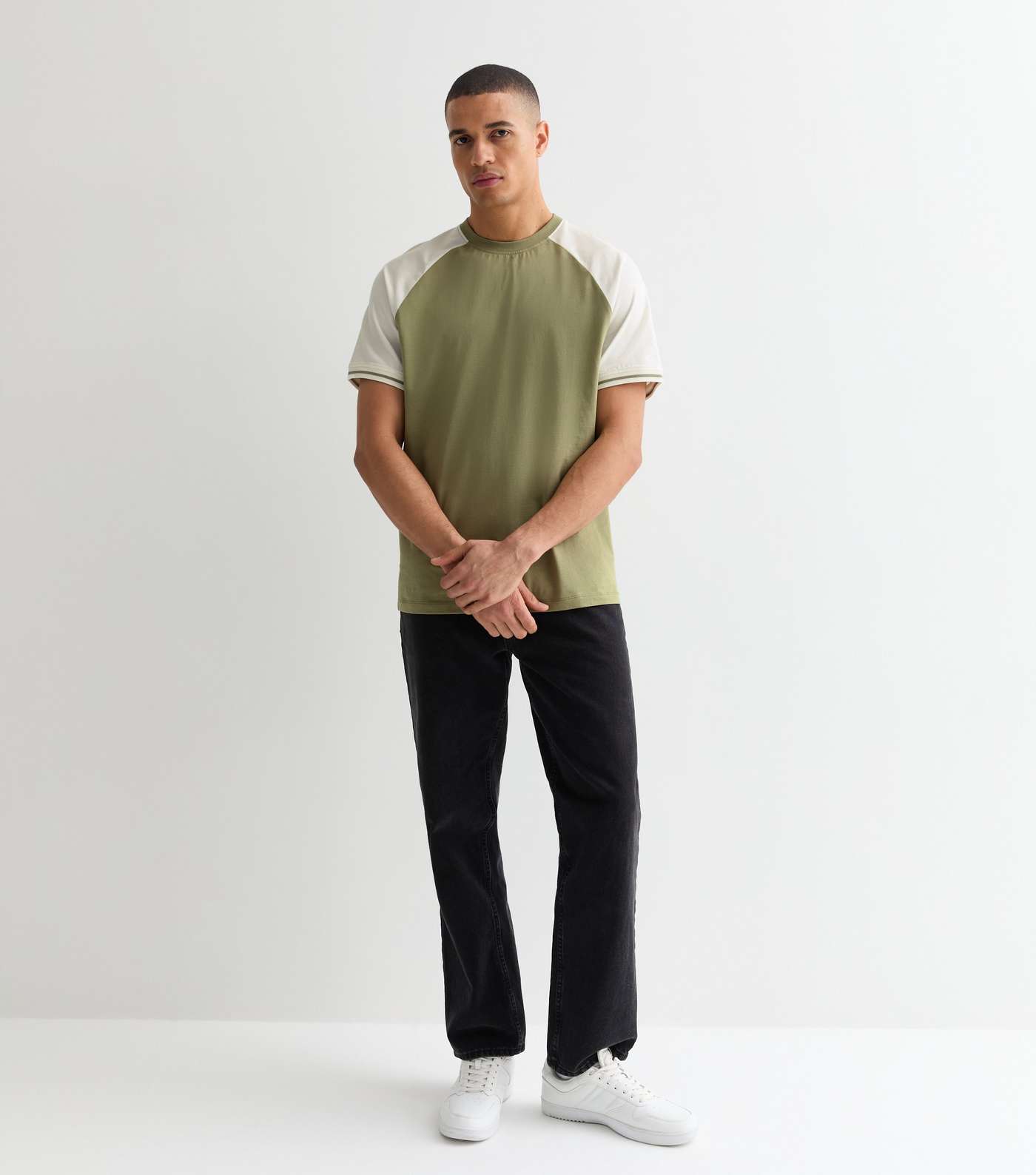 Green Cotton Raglan Oversized T-Shirt Image 3
