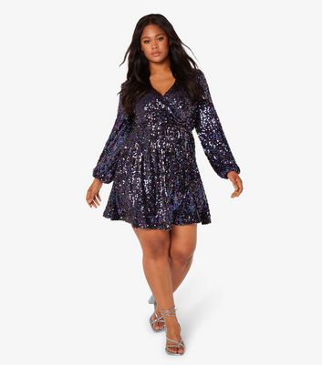 Sequin wrap 2025 front dress