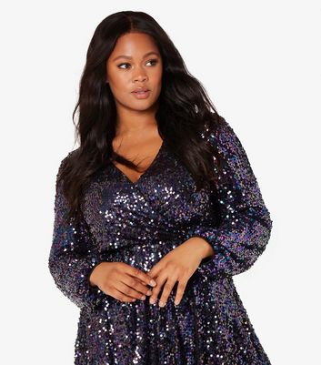 Sequin wrap 2025 front dress