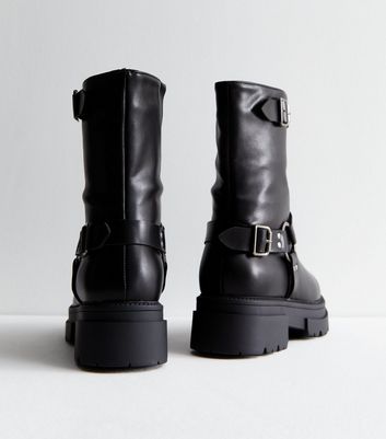 Pull on biker on sale boots