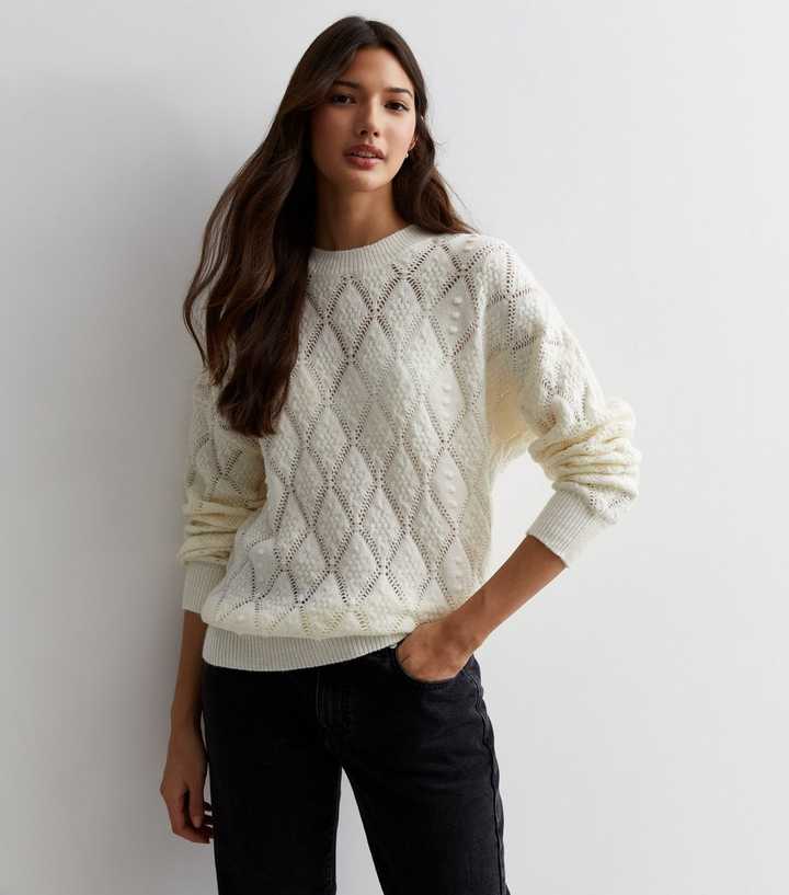 argyle knit jumper