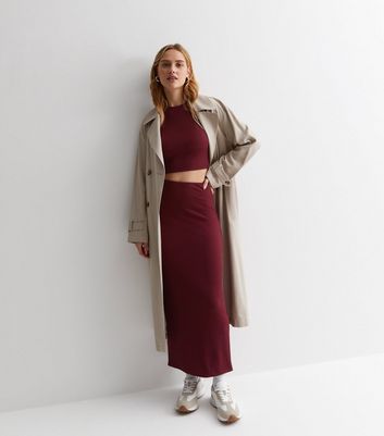 Burgundy skirt new look hotsell