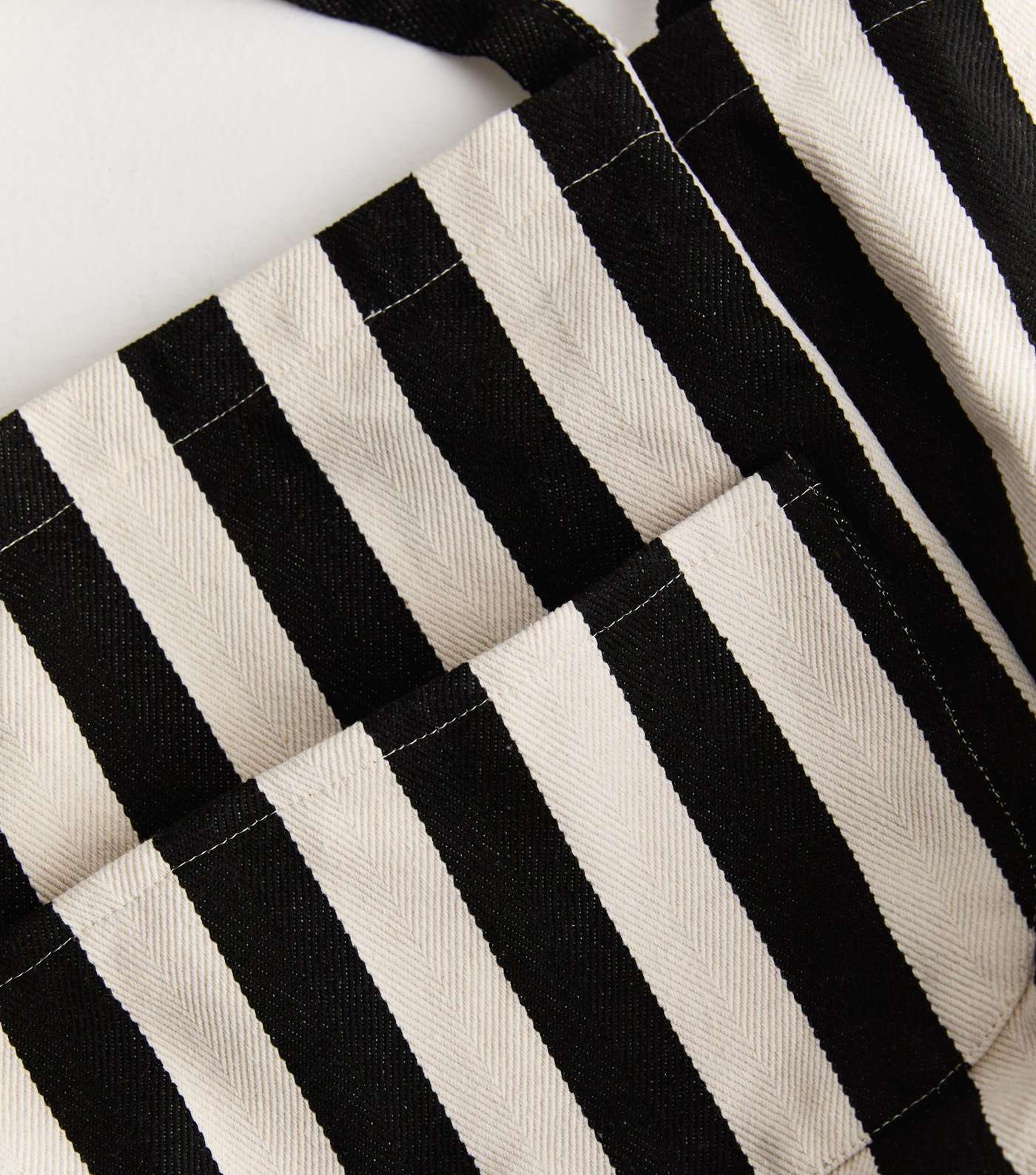 Black Stripe Slouch Tote Bag Image 4