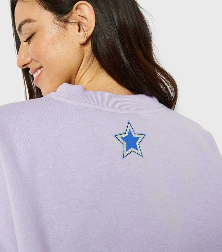 Skinnydip Lilac Disney Stitch Logo Sweatshirt