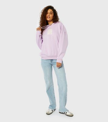 Skinnydip Lilac Cry About It Logo Oversized Hoodie New Look