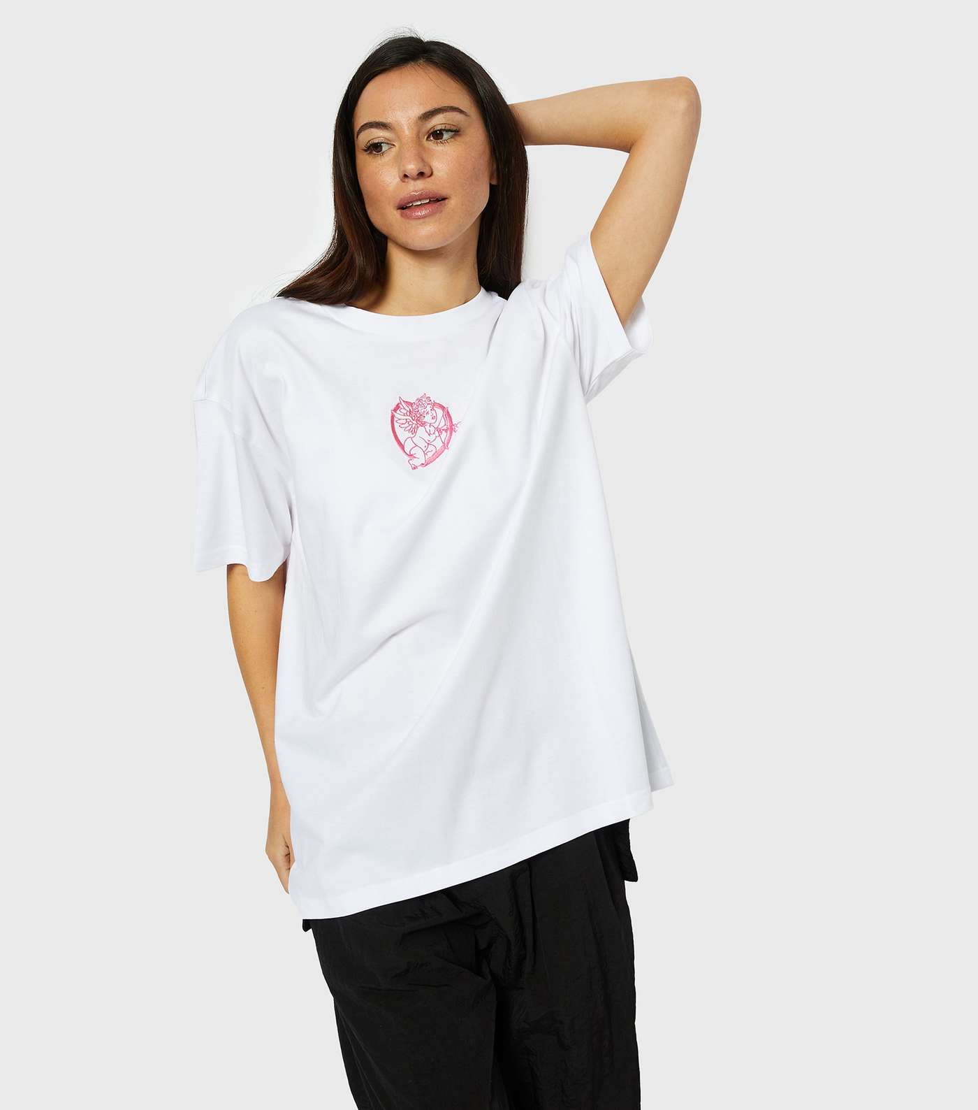 Skinnydip White Cotton Stupid Cupid Logo T-Shirt Image 2