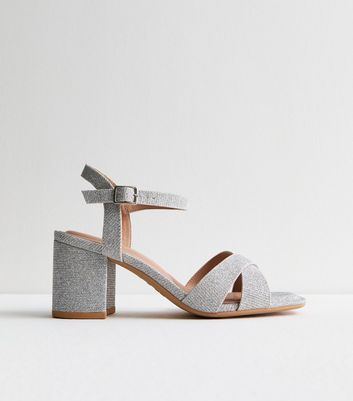 New look glitter block heel hotsell