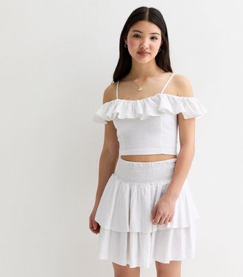 New look white linen skirt best sale