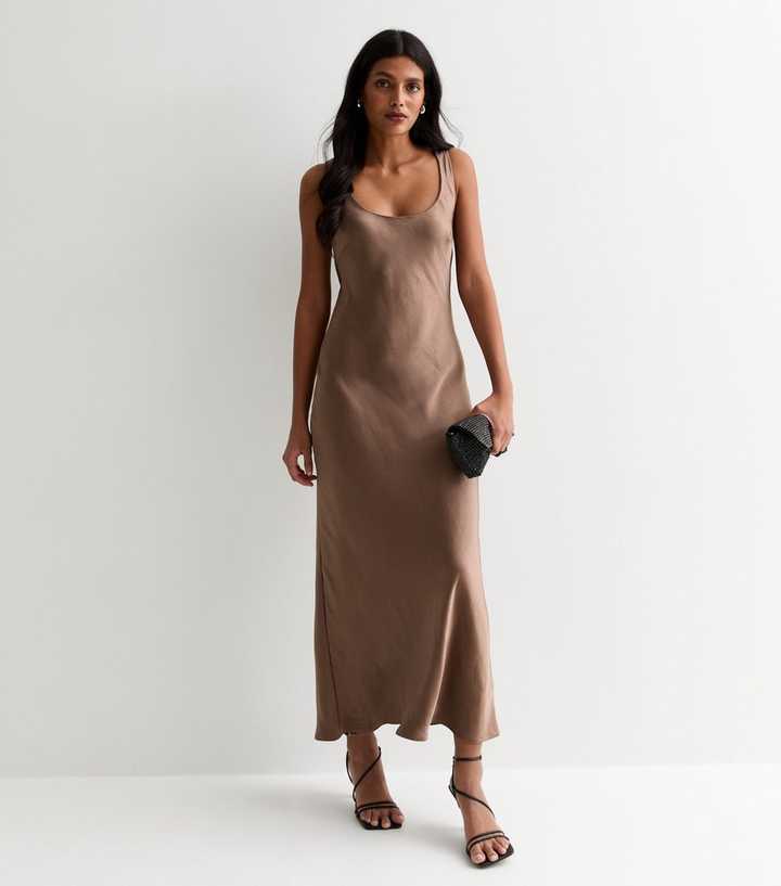 modest brown dresses Kimberly Shirt Dress in Brown- Misses (XS-L) Brown / S