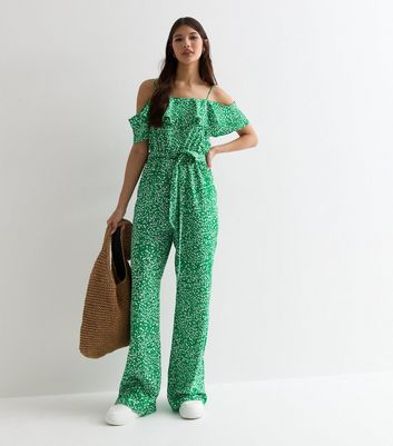 Cold shoulder store jumpsuit new look