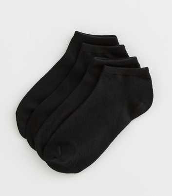 4 Pack of Black Trainer Socks