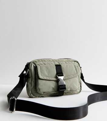 Khaki Utility Cross Body Bag